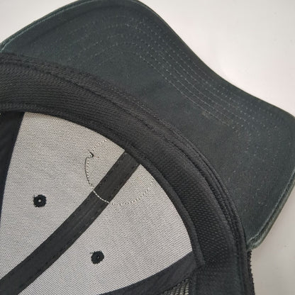 Adidas Trucker Hat Black One Size Mesh Back Snapback Climalite Gradient Patch