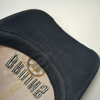 Boston Bruins NHL Old Time Hockey Baseball Cap Yellow Black One Size Logo 1924