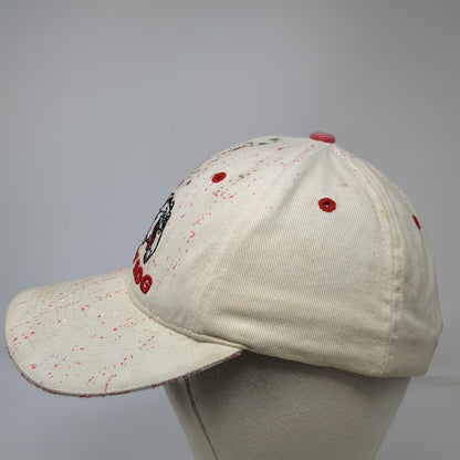 Design Dynamix Bully Dog Logo Baseball Cap Beige One Size Paint Splatter Hat