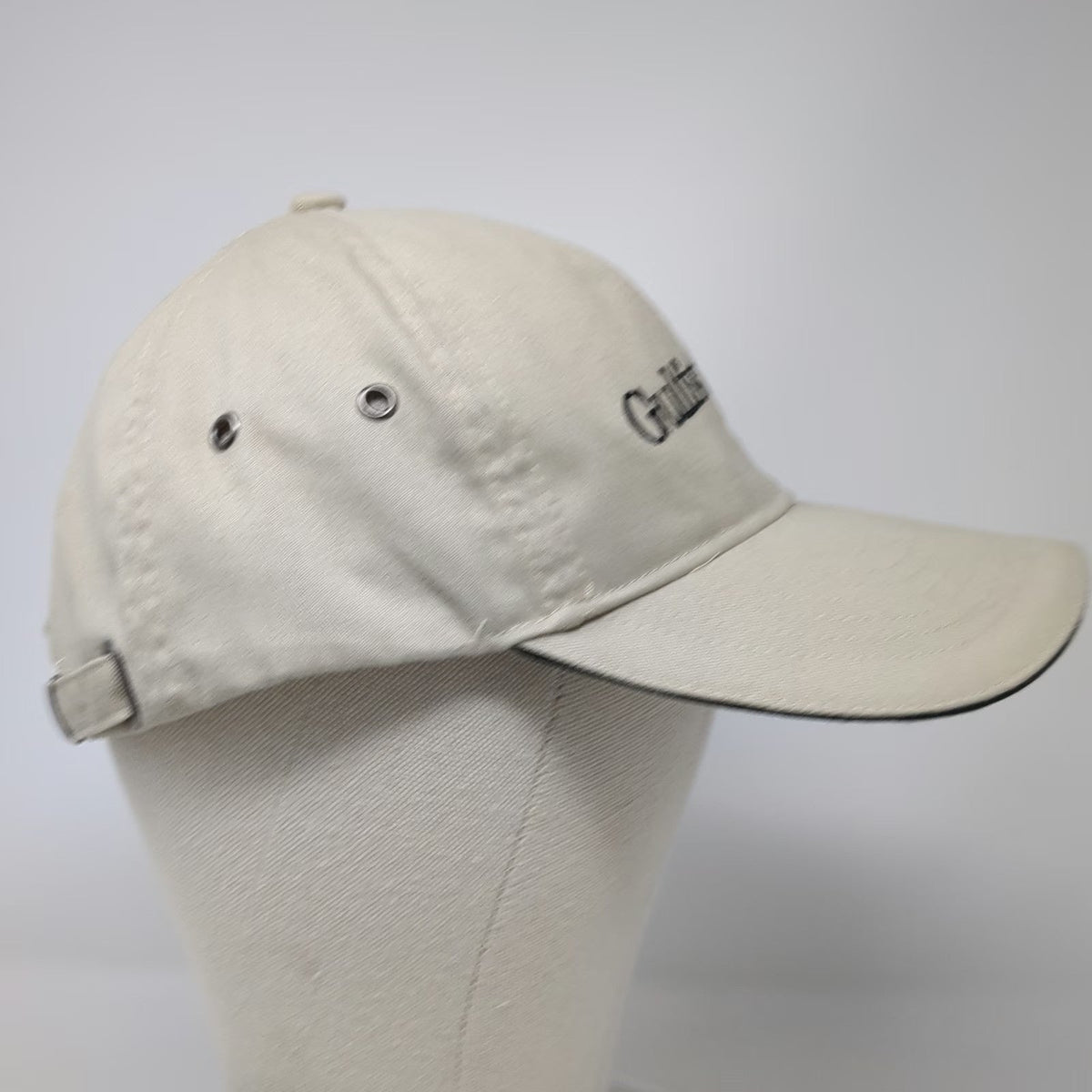 Gulfstream Baseball Cap Brown Black One Size Slideback Cotton Embroidered Hat
