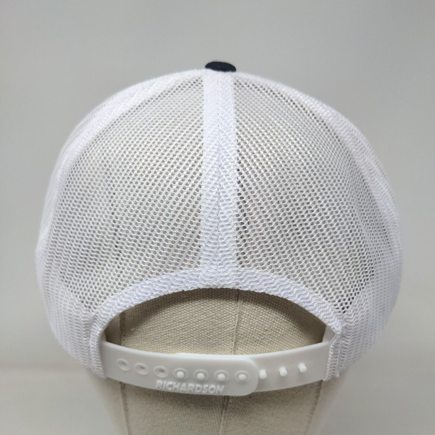 Water Mission Snapback Trucker Hat Blue M/L Embroidered Mesh Back Richardson