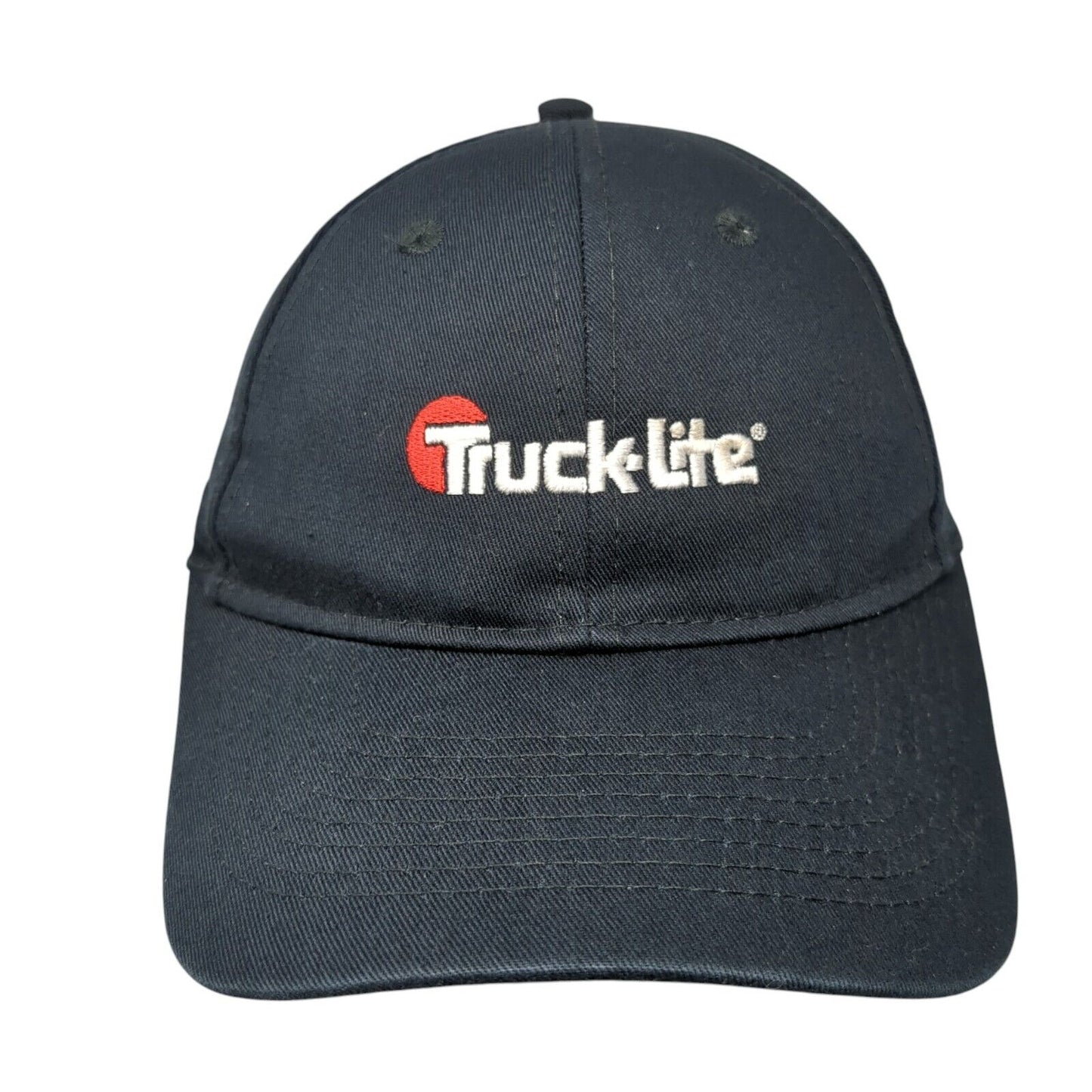 Truck-Lite Strapback Hat Black One Size Adjustable Embroidered Port & Company