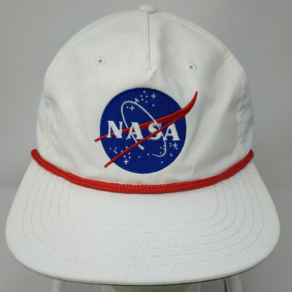 Aldrin Family Foundation 5 Panel White One Size NASA Logo Rope Snapback Hat