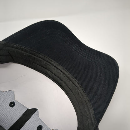 Micron Slideback Hat Black OSFA Adjustable Embroidered 6 Panel Solid
