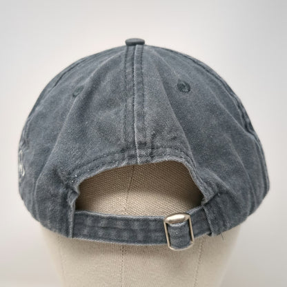 The Nash Collection Logo Baseball Cap Blue One Size Embroidered Washed Slideback