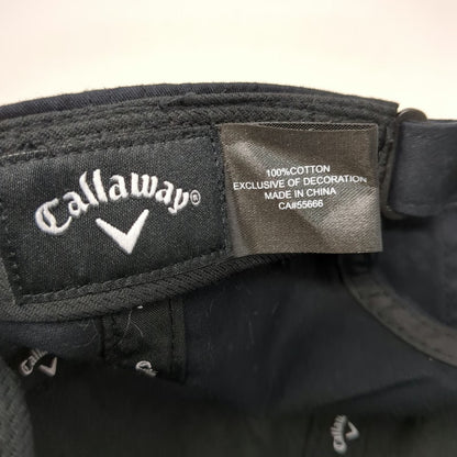 Callaway Baseball Cap Black Green One Size Strapback Cotton Embroidered Golf Hat