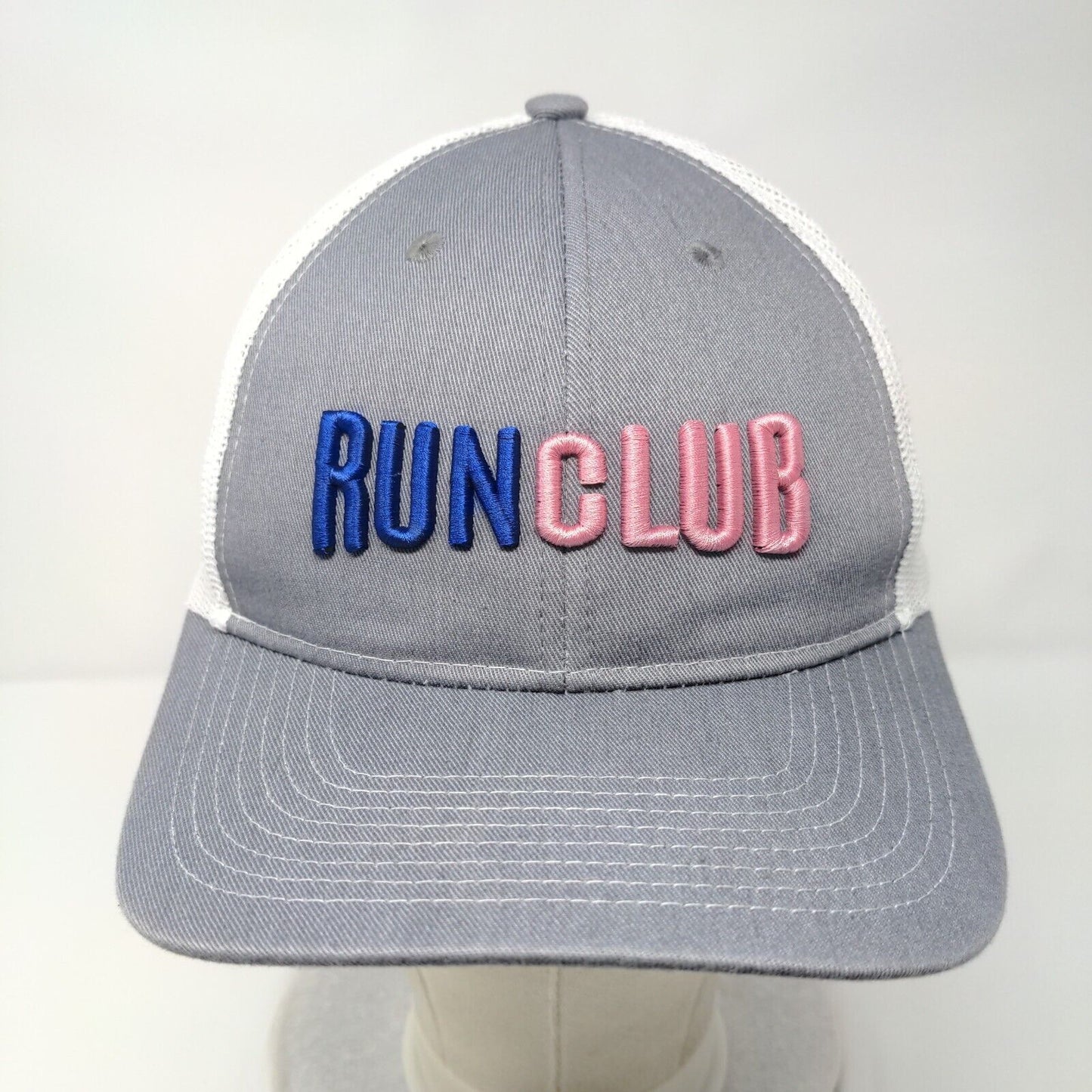 Run Club Ladies Ponyback Snapback Trucker Hat Gray One Size Port Authority