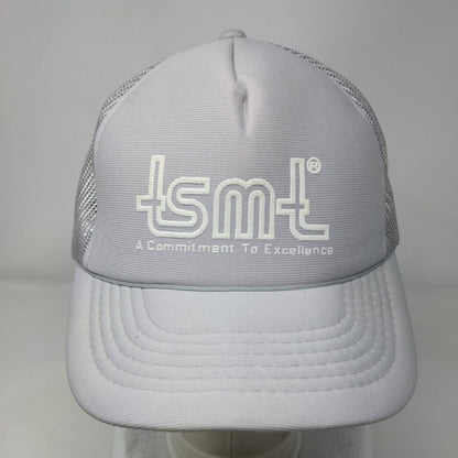 tsmt A Commitment To Excellence Snapback Trucker Hat Gray OSFA Mesh Back