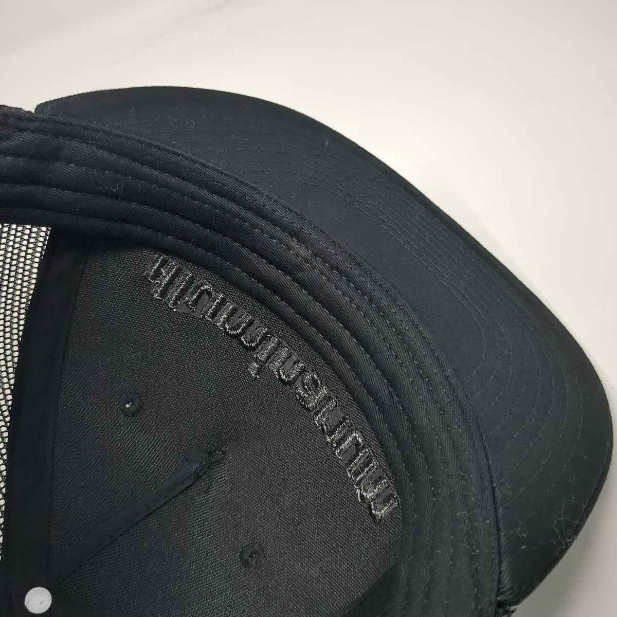 Illuminarium Trucker Hat Black 5 Panel Flat Bill Mesh Back Snapback W/Tags