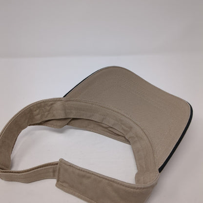 Challenger School Strapback Sun Visor Hat Tan One Size Adjustable Embroidered