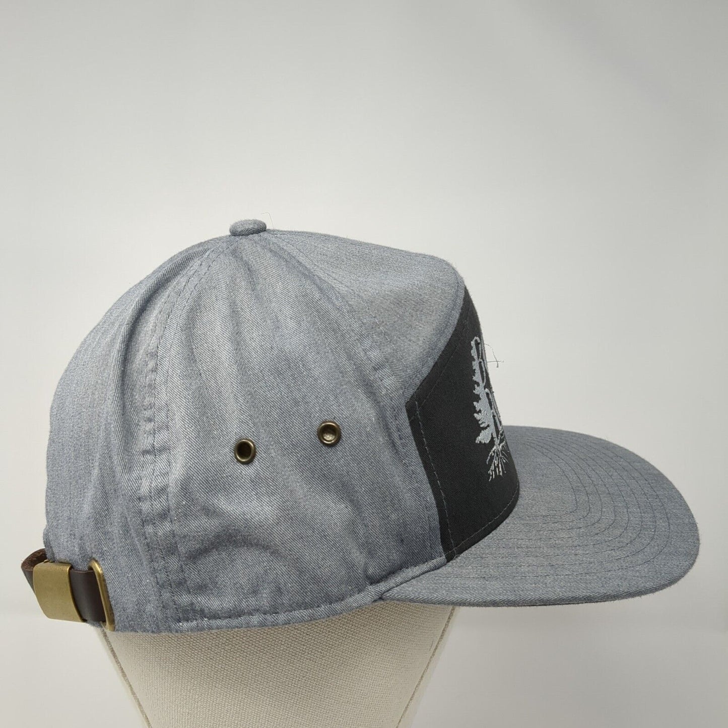 Boise Roots Real Estate Slideback Hat Gray One Size Leather Strap
