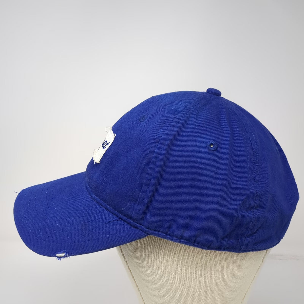 Ultimat Vodka Baseball Cap Blue One Size Distressed Frayed Patch Slideback Hat
