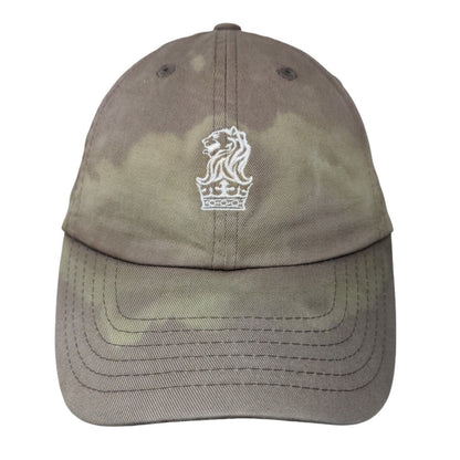 Imperial Strapback Hat Grayish Tan One Size Embroidered Logo 6 Panel