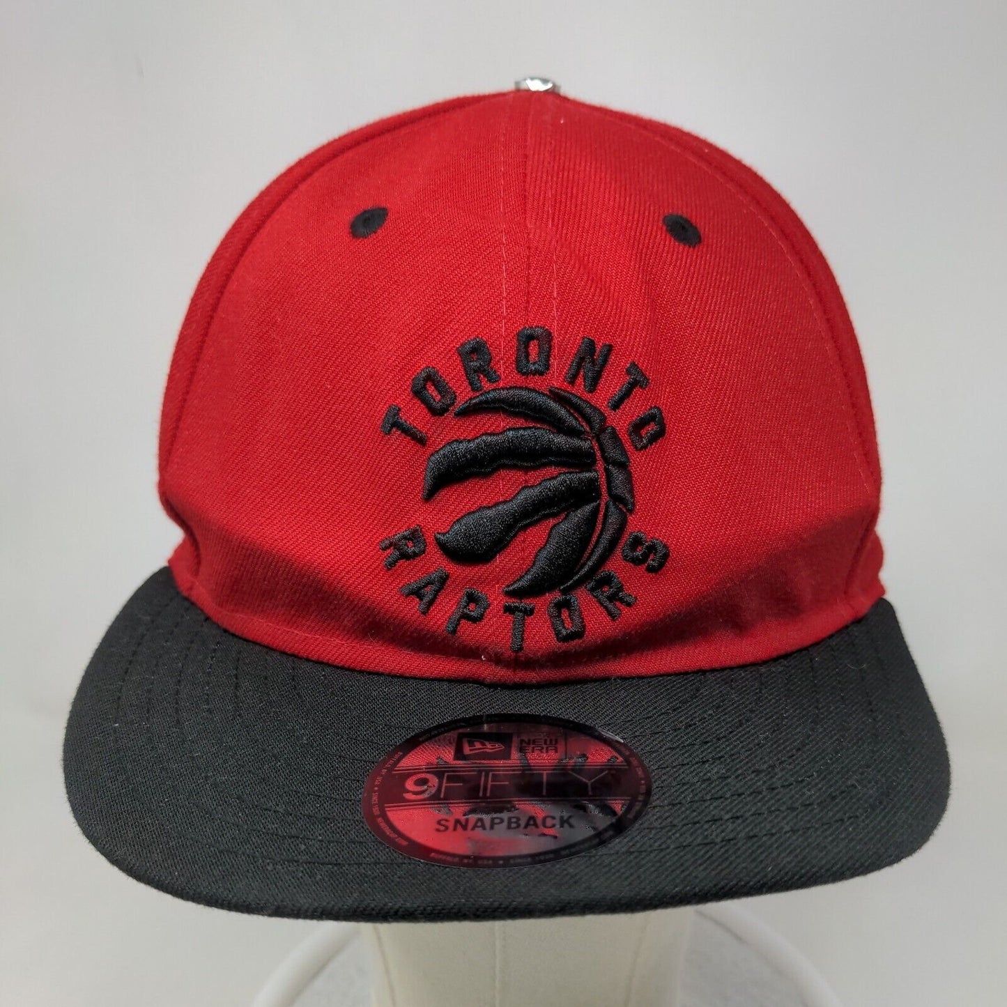 New Era Men's Snapback Hat Red Black Embroidered 9Fifty NBA Toronto Raptors Logo