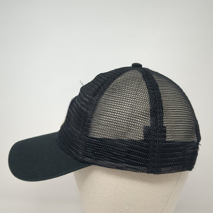 ZYIA Patch Snapback Trucker Hat Black One Size Mesh Back Adjustable