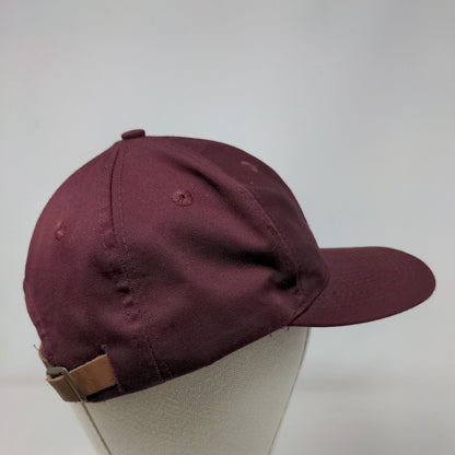 PGA Tour Slideback Hat Red One Size Embroidered Solid Leather Strap