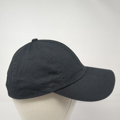 Unbranded Strapback Hat Black One Size Adjustable Lightweight 6 Panel Blank