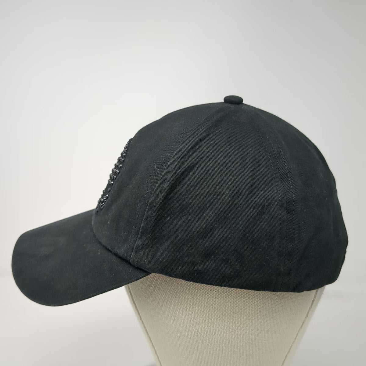 Harley-Davidson Baseball Cap Black One Size Rhinestone Skull Slideback Hat