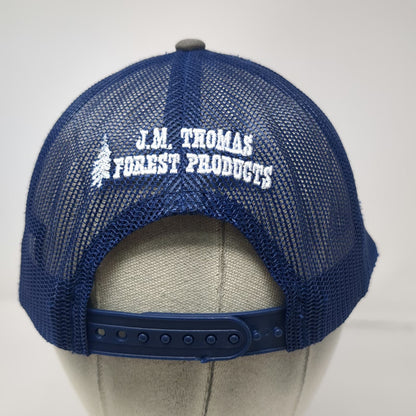 Port Authority Trucker Hat Gray Blue One Size American Flag Scuba JM Thomas