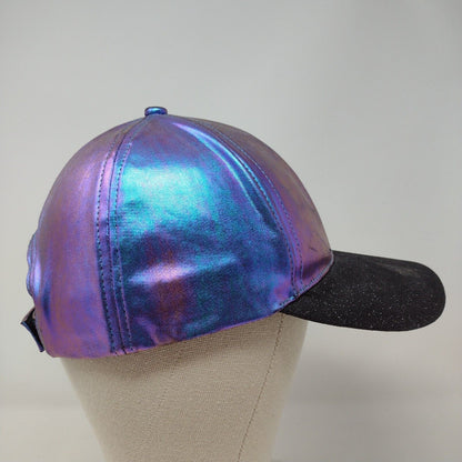 Justice Strapback Hat Multi One Size Adjustable Metallic Colorblock
