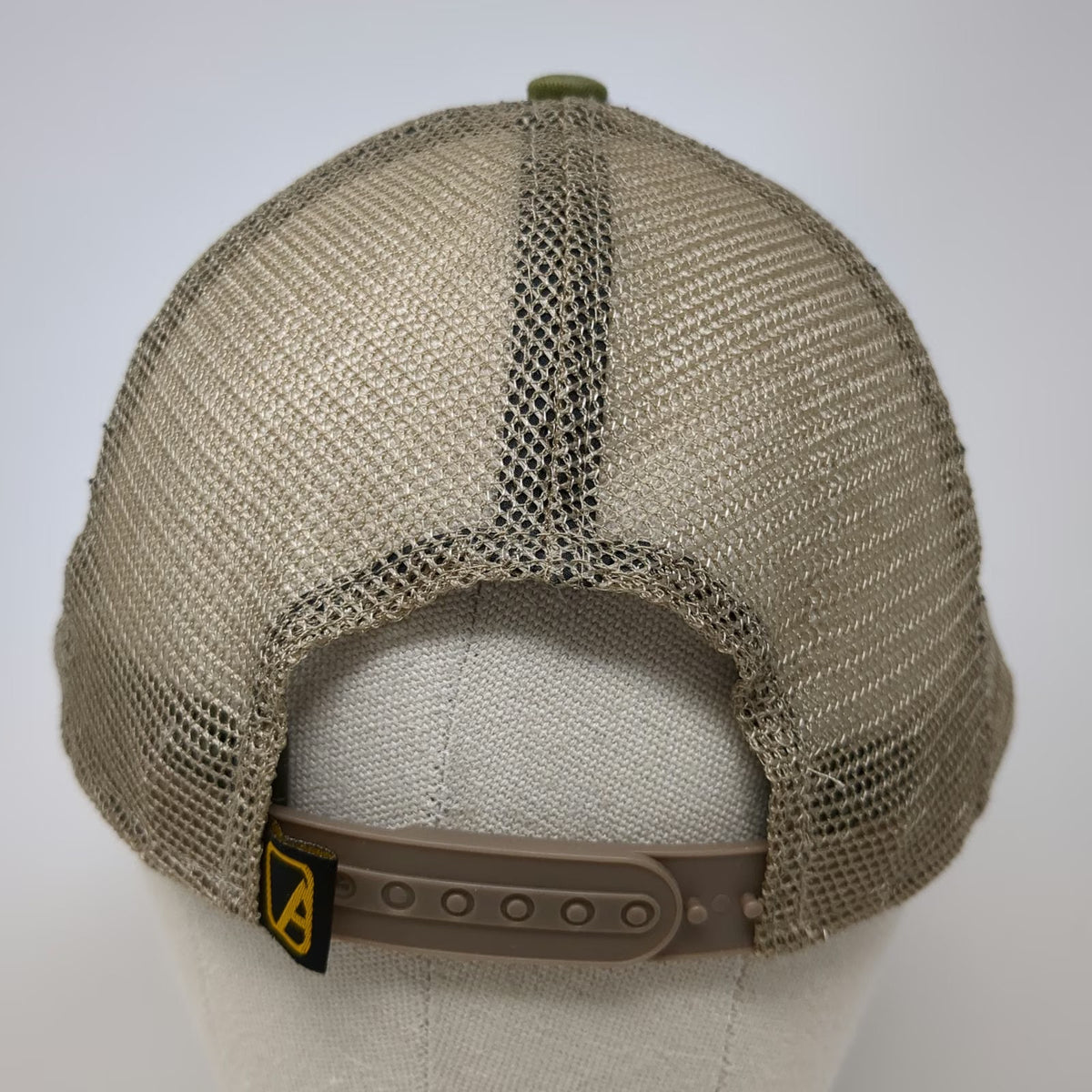 Alpha Outpost Trucker Hat Green One Size Mesh Back American Flag Patch Snapback