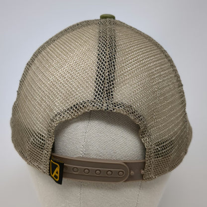 Alpha Outpost Trucker Hat Green One Size Mesh Back American Flag Patch Snapback