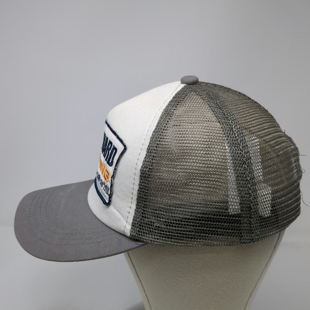 Spirit Trucker Hat Gray One Size Rock Hard Caulking Humor Slogan Mesh Snapback