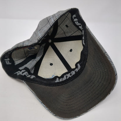 Dynamic Discs Fitted Hat Gray Large-XL Plaid Embroidered Flexfit Yupoong