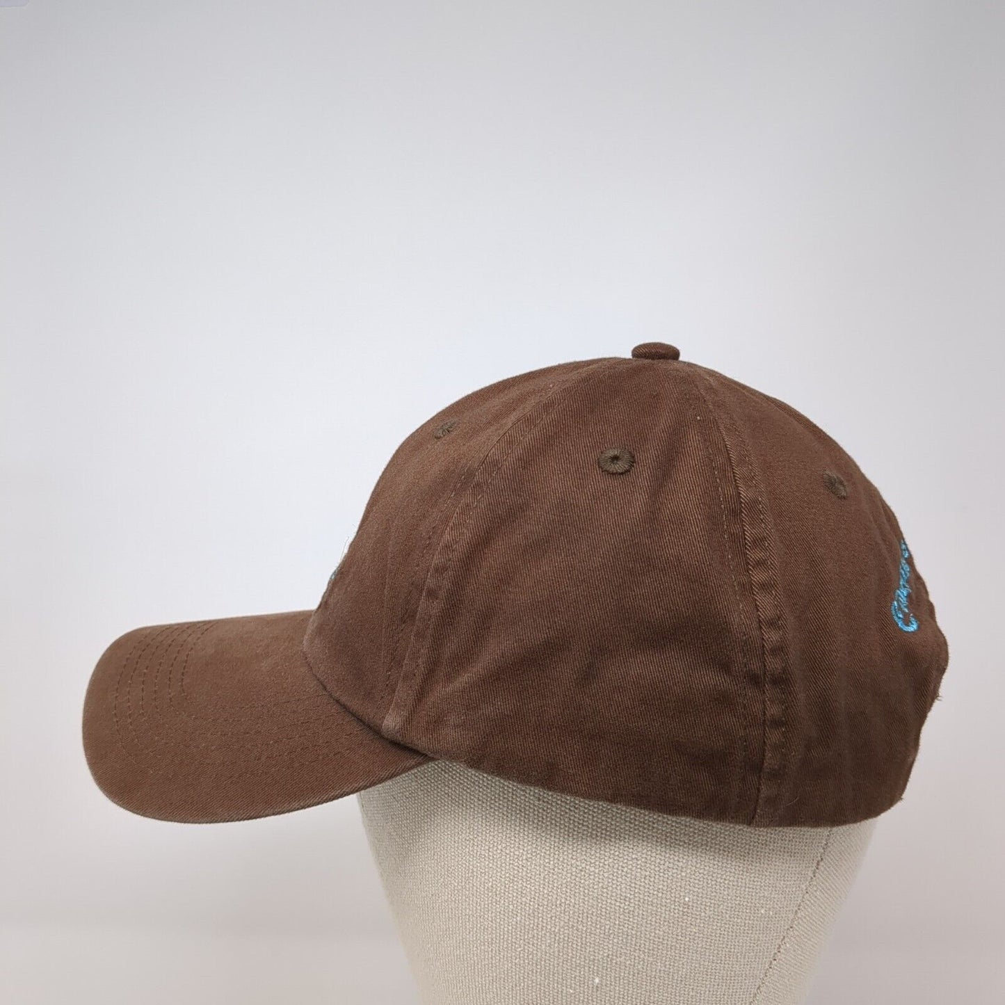 Cowgirls Don't Cry Slideback Hat Brown One Size Adjustable Embroidered Harriton