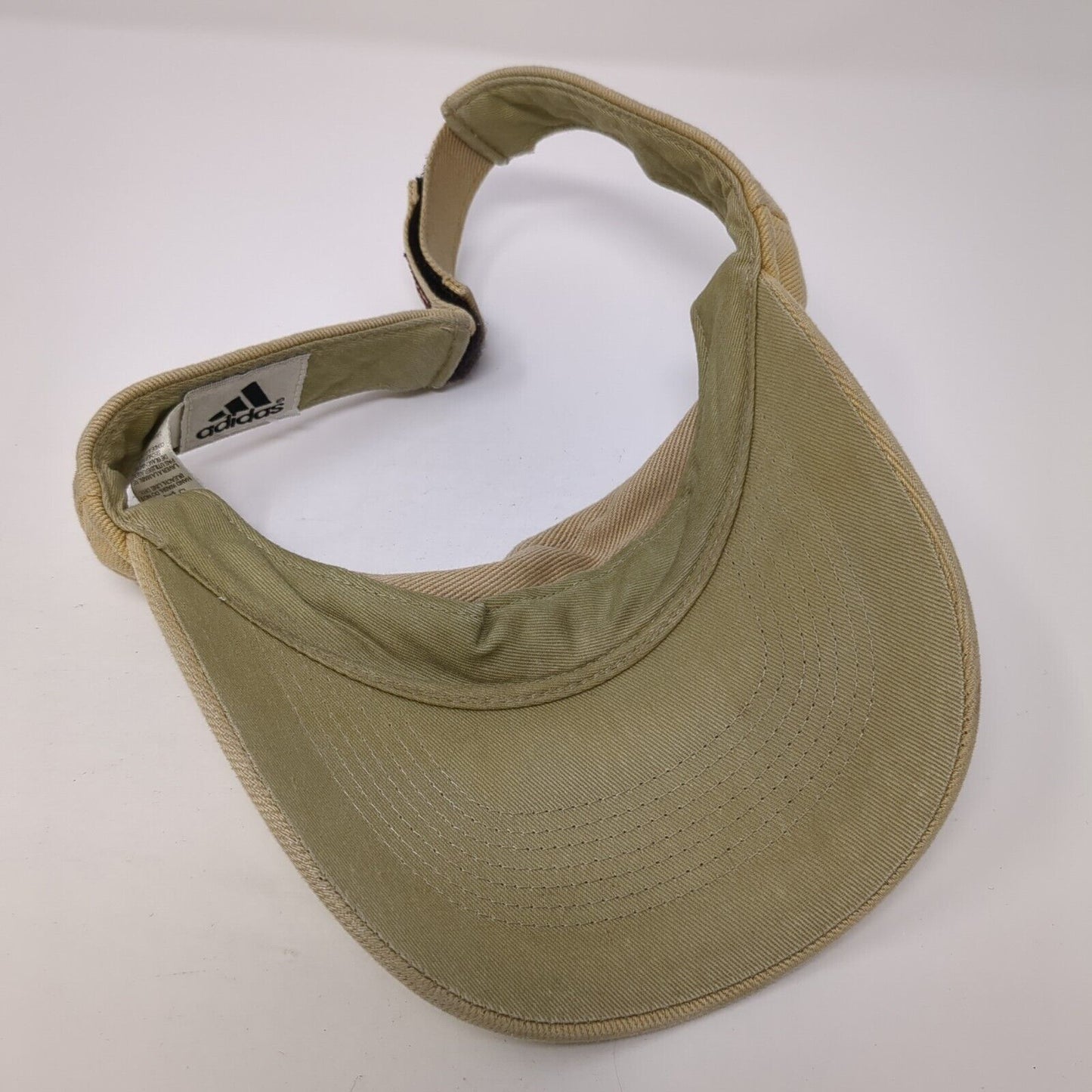Adidas Strapback Sun Visor Hat Tan One Size Adjustable Embroidered