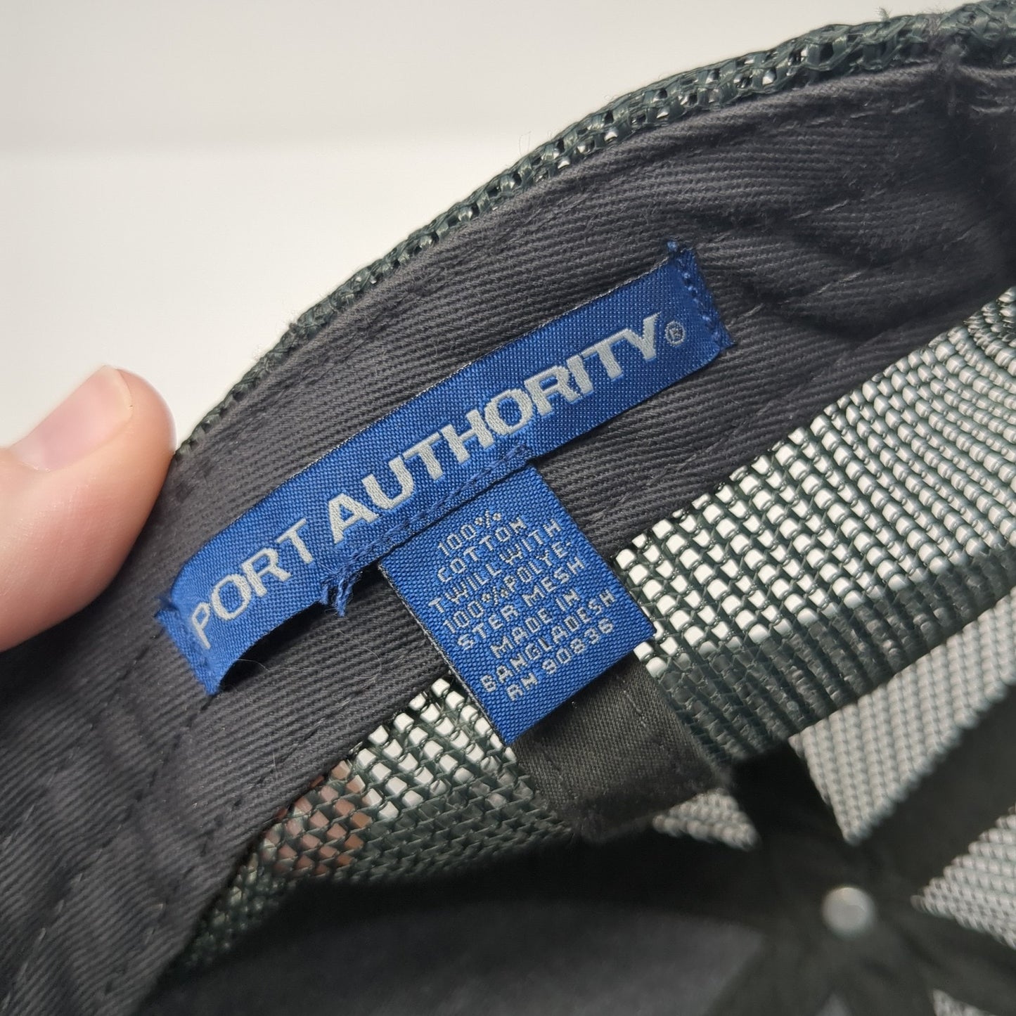 Harris Snapback Mesh Back Trucker Hat Gray One Size Port Authority