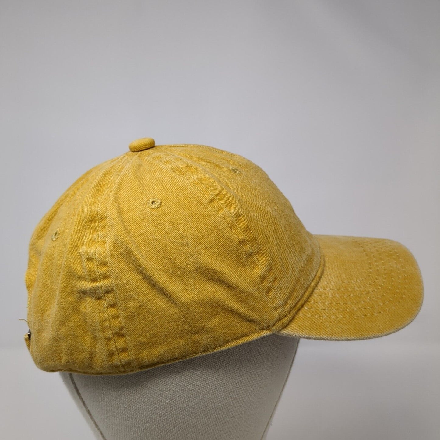 Unbranded Slideback Hat Yellow One Size Adjustable Blank 6 Panel Solid