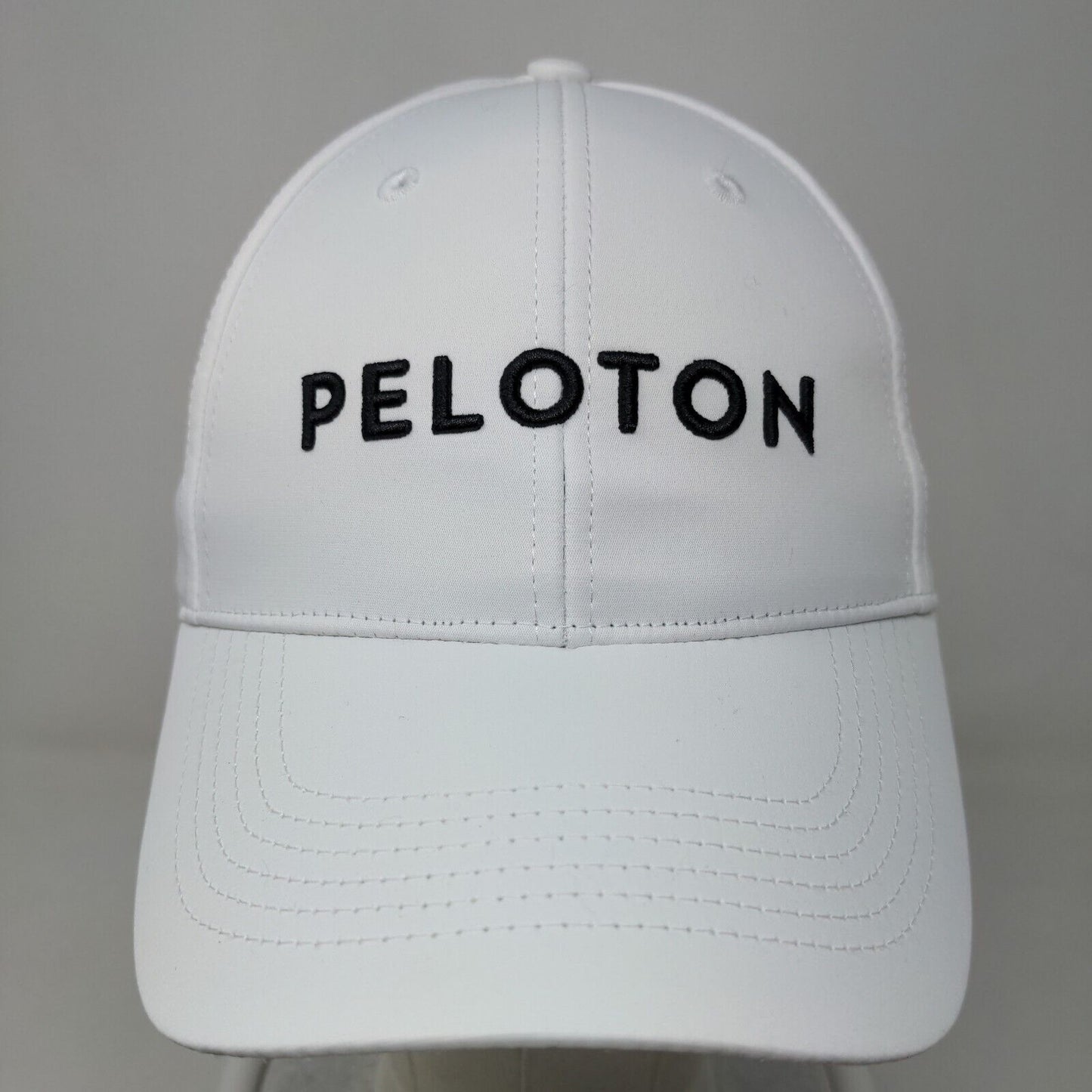 Peloton Men's Slideback Hat White Adjustable Polyester Embroidered Logo