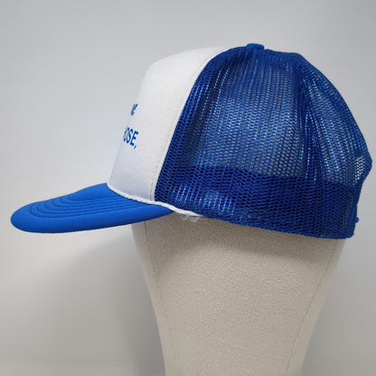 Spokane House Of Hose Inc Blue Trucker Hat One Size Snapback Mesh Foam Rope