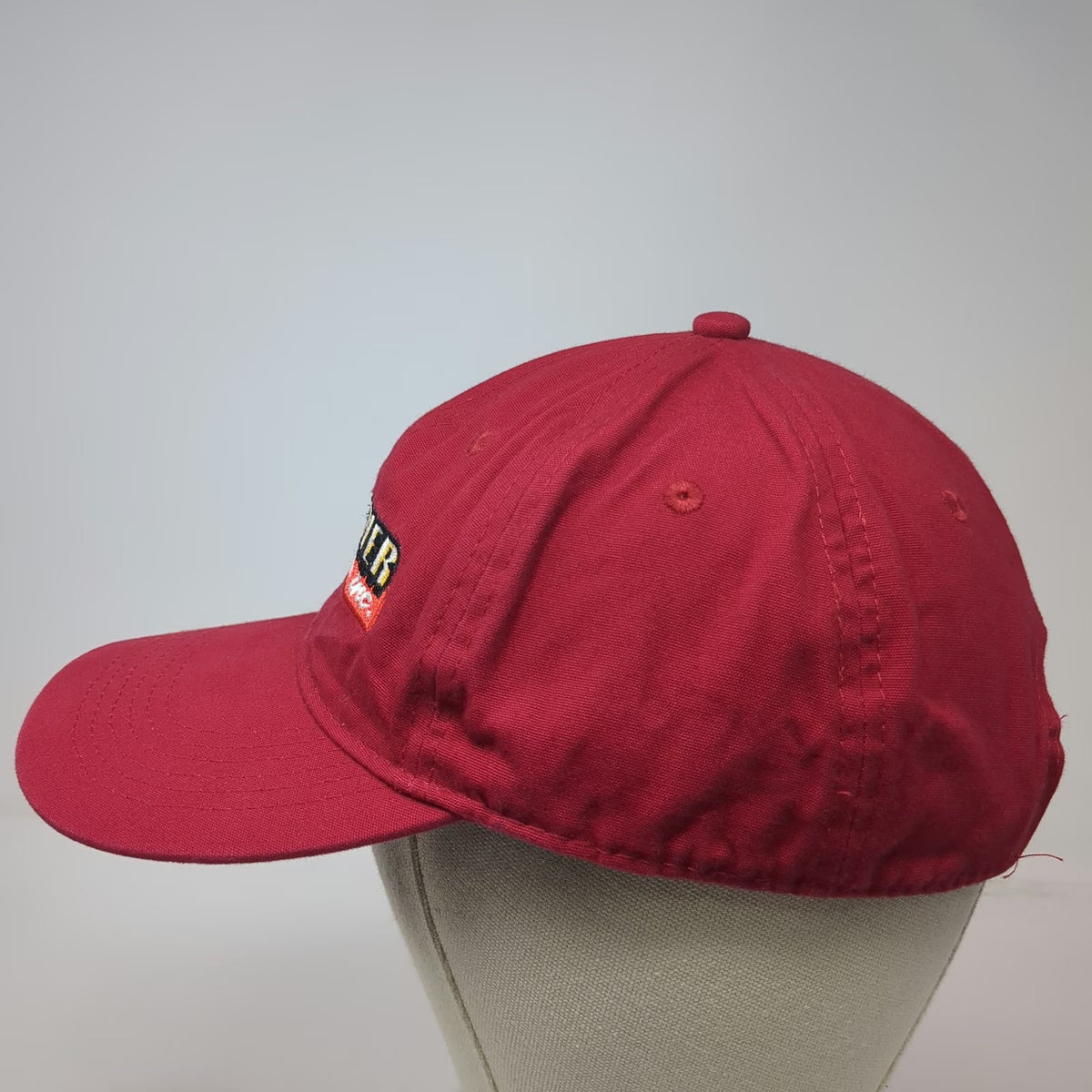 Port & Company Warner Construction Inc Red Baseball Cap One Size Strapback Hat