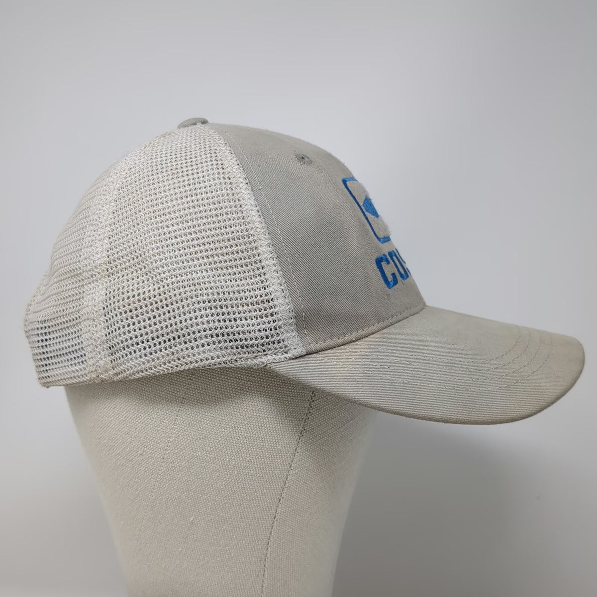 Costa Trucker Hat Gray Blue One Size Mesh Snapback Fish Graphic Embroidered
