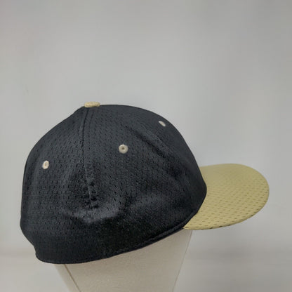 Richardson Fitted Hat Black Size 7 3/8 Breathable Vented Holes 6 Panel Blank
