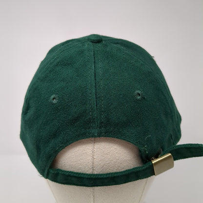 Otto Slideback Hat Green OSFM Adjustable Vented Holes 6 Panel Blank Cotton