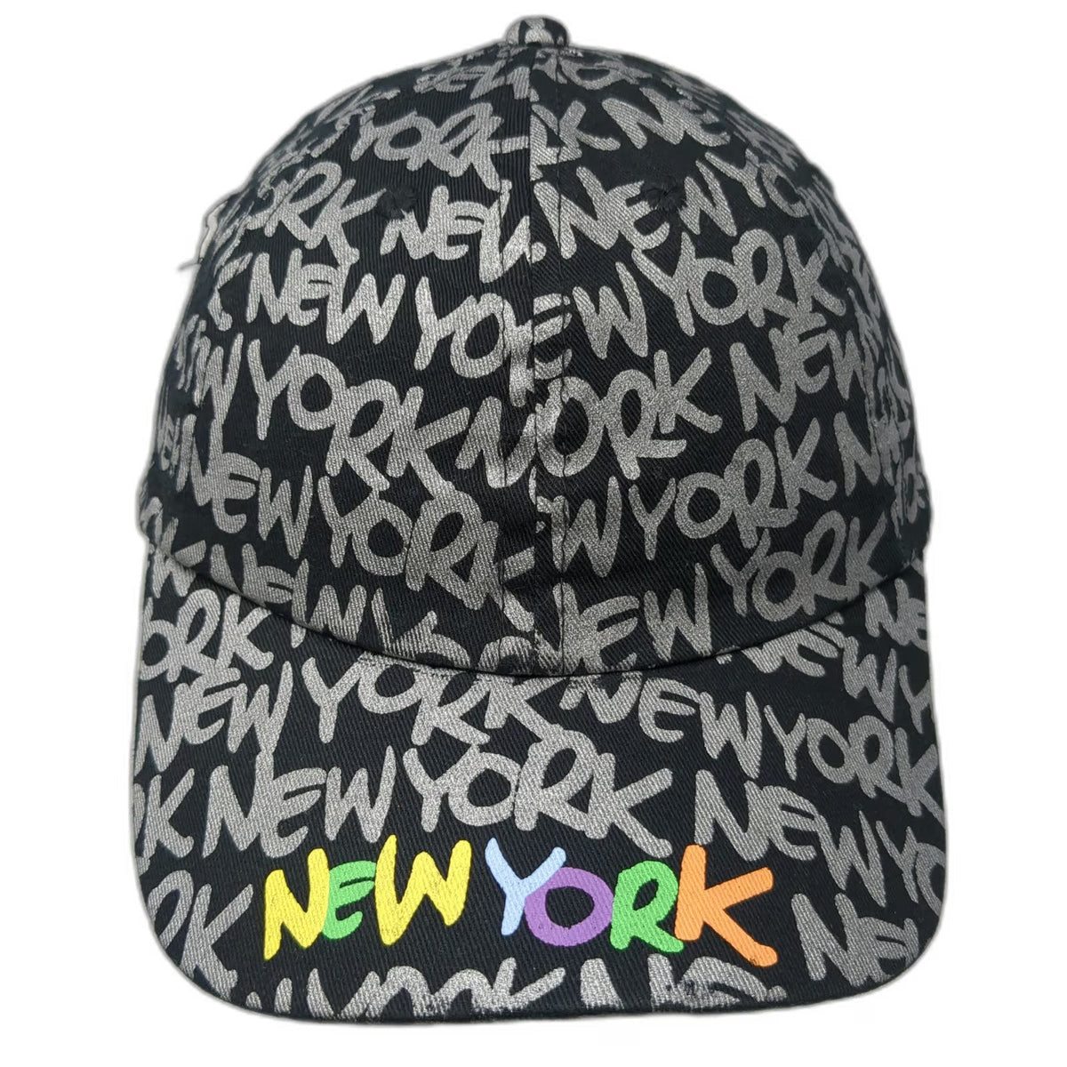 Robin Ruth New York Baseball Cap Black Gray One Size Allover Print City Hat