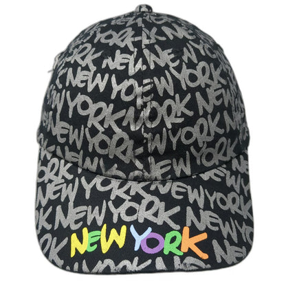 Robin Ruth New York Baseball Cap Black Gray One Size Allover Print City Hat