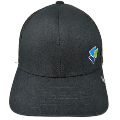 TravisMathew Trucker Hat Black One Size Snapback Mesh Flexfit 110 Golf Logo