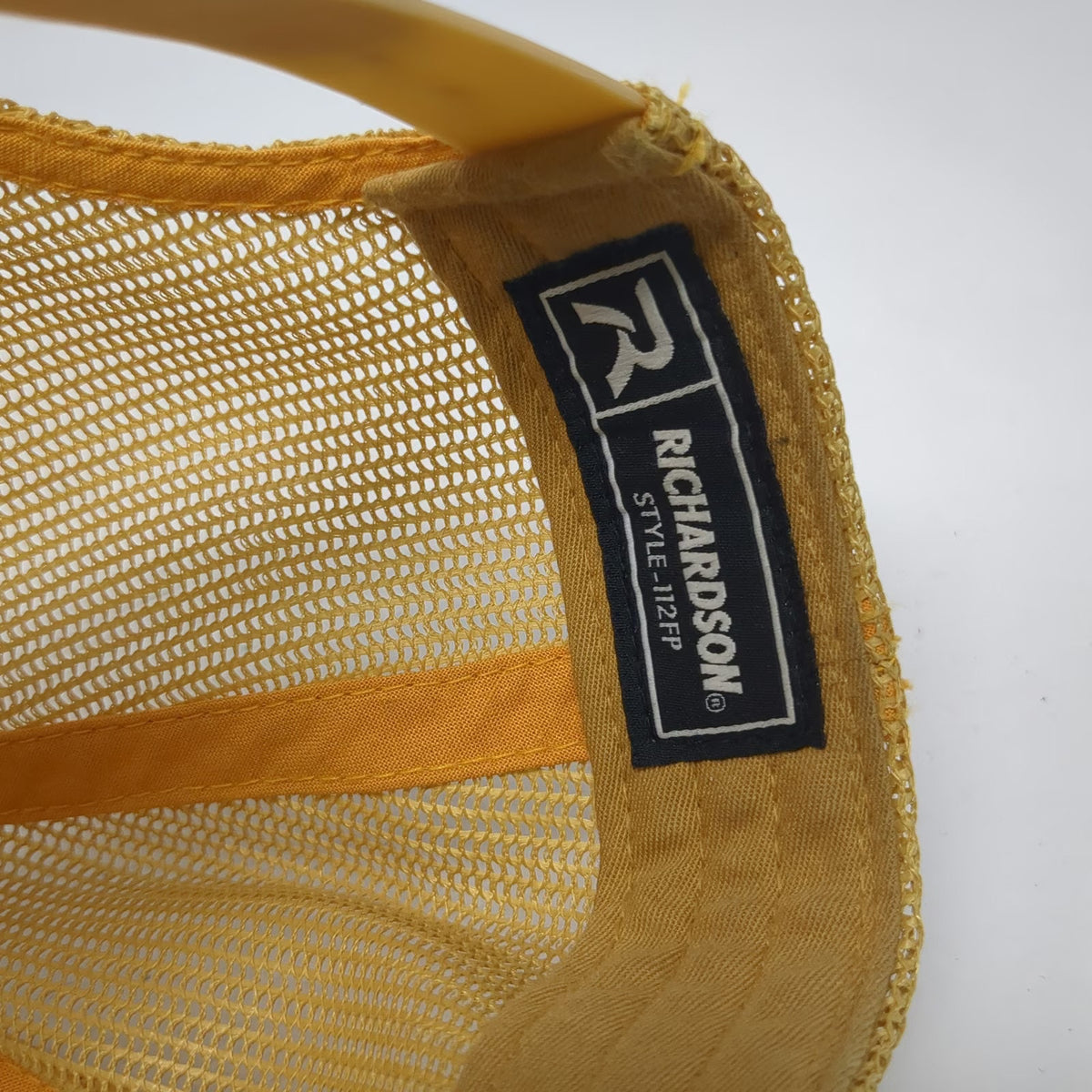 Richardson Trucker Hat Blue Gold One Size Melton Truck Lines Mesh Snapback