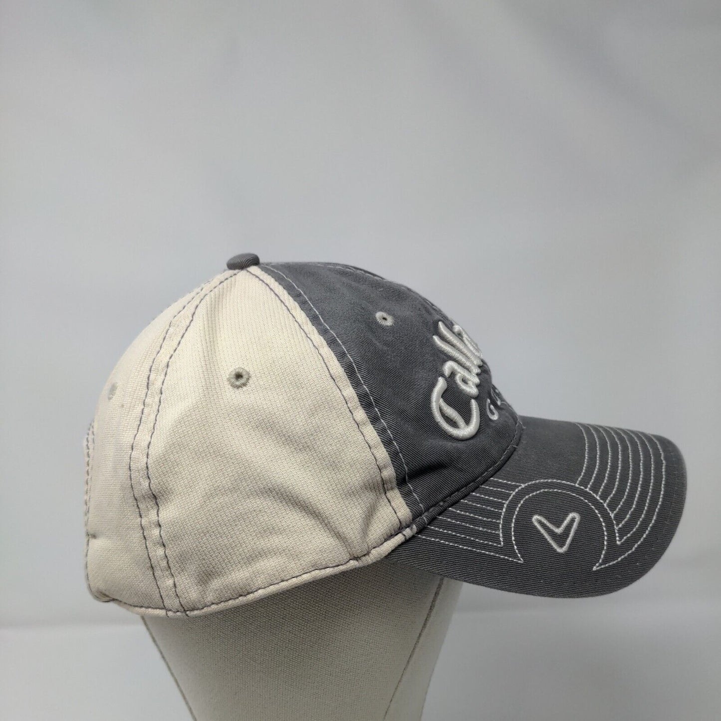 Callaway Golf Slideback Hat Gray OSFA Adjustable Embroidered 6 Panel New Era