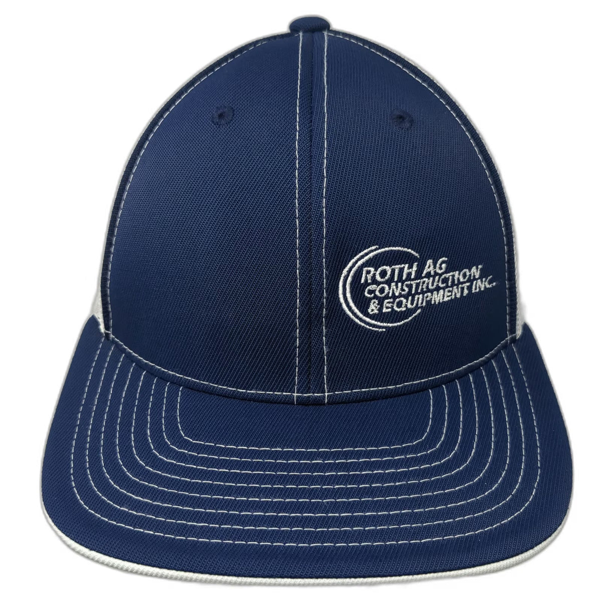 Pacific Headwear Blue Baseball Cap 7 3/8 Hat Roth Ag Construction Equipment Mesh