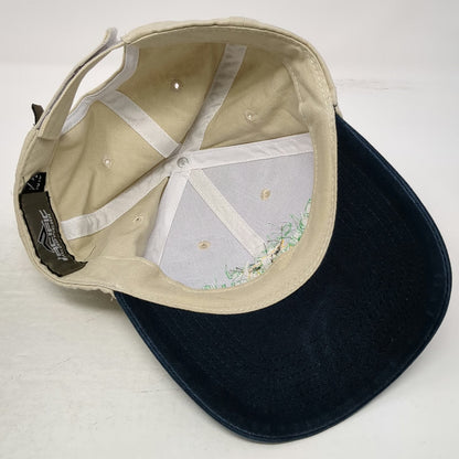 Pacific Headwear Baseball Cap Beige Blue One Size Canaan Country Club Golf Hat