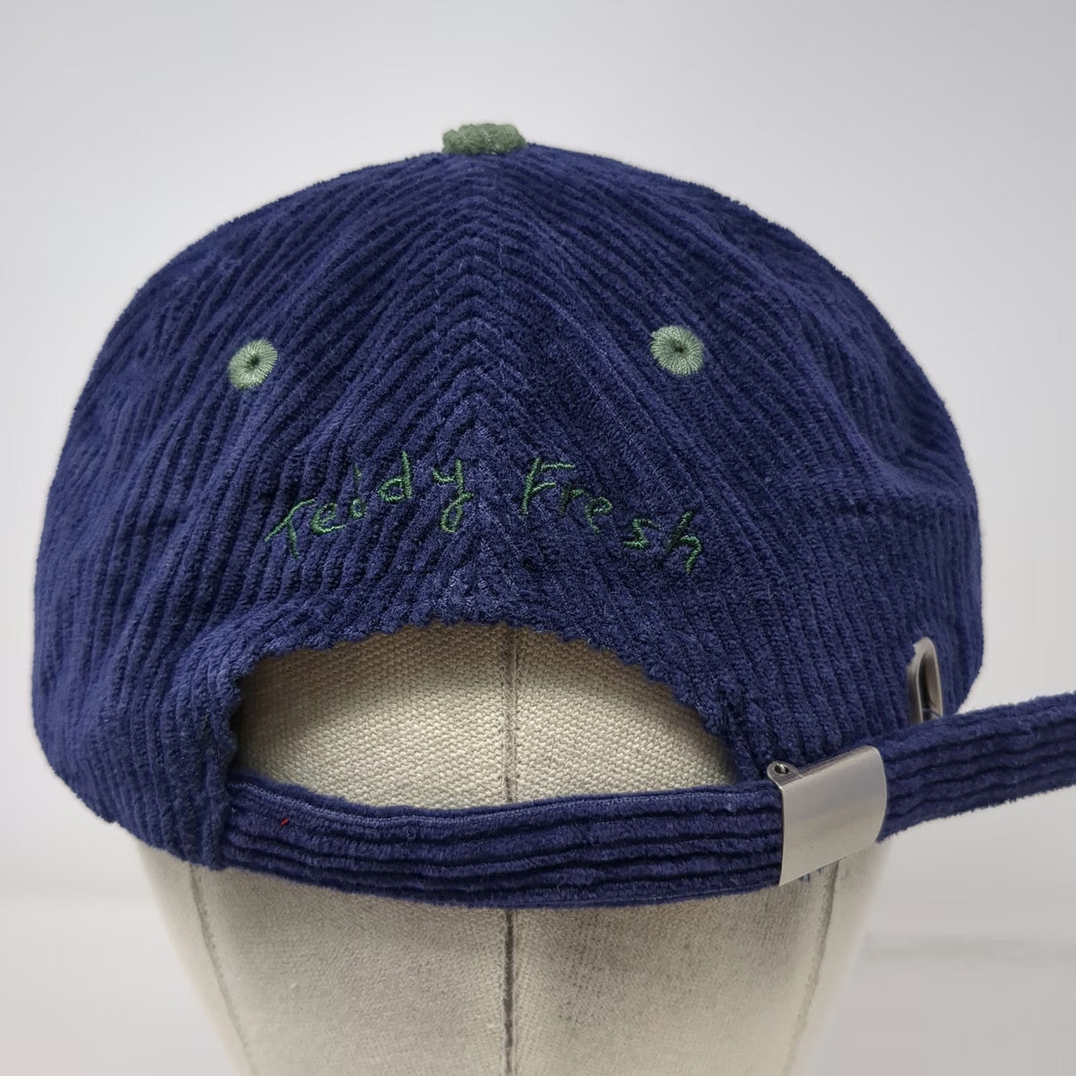 Teddy Fresh Baseball Cap Blue Green One Size Corduroy Patch Strapback Hat