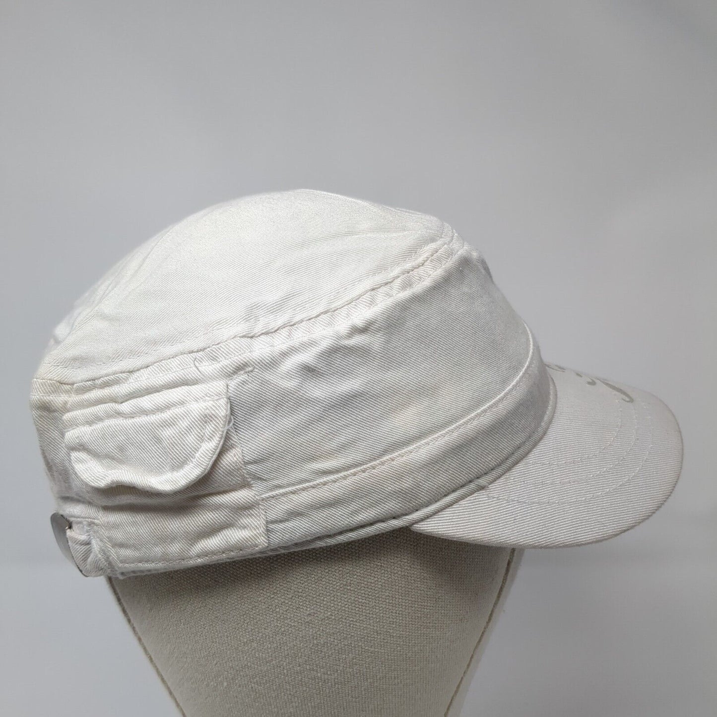 Cariloha Bamboo Slideback Army Hat White One Size Adjustable Pocket