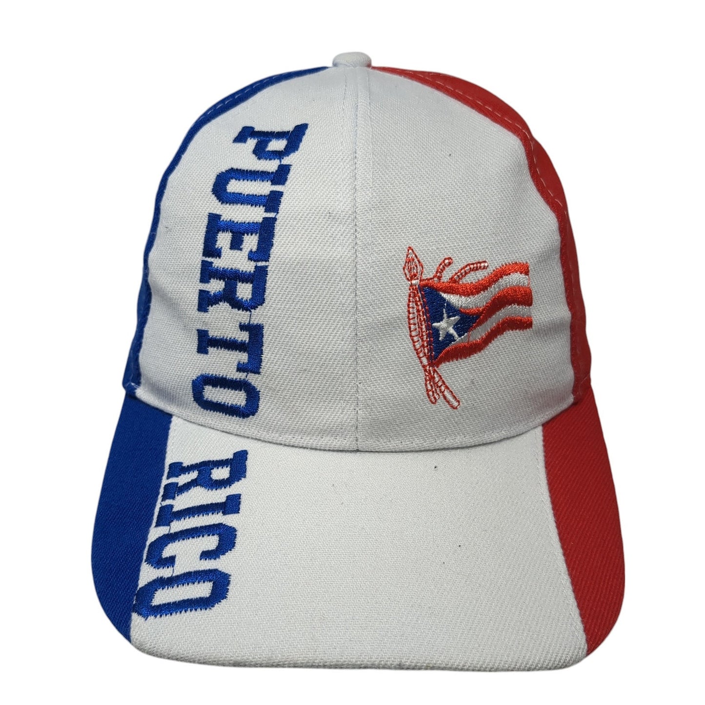 Puerto Rico Strapback Baseball Cap Multicolor One Size Adjustable Patriotic