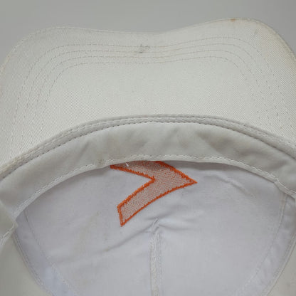 Outdoor Cap 5 Panel White One Size Snapback Hat Orange Logo Point32Health Corp