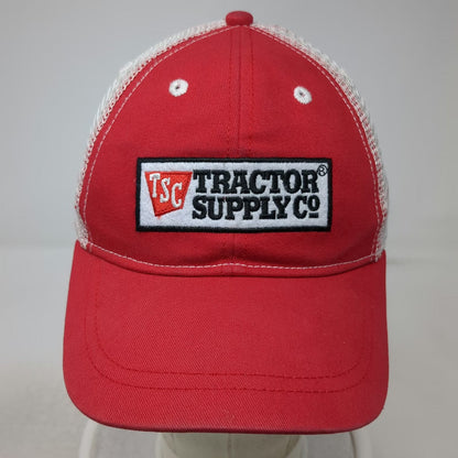 Tractor Supply Co Trucker Hat Red One Size Snapback Mesh Patch Logo Cotton